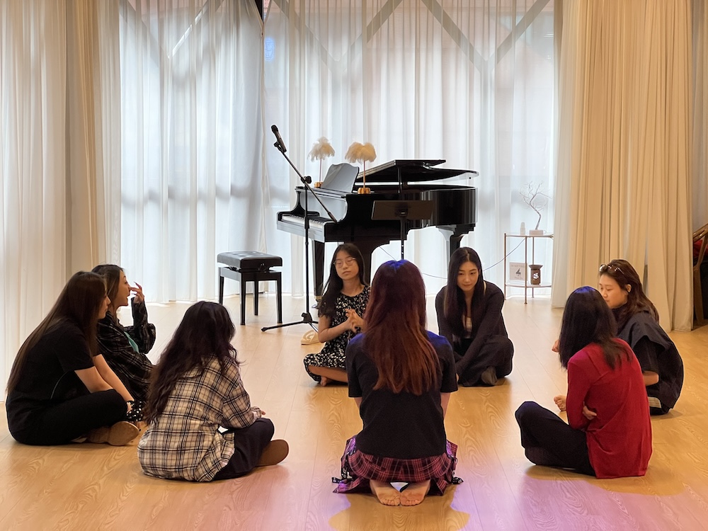 A vocal session at the studio